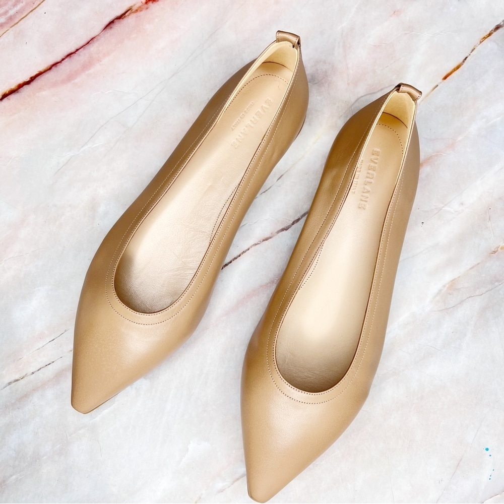 Everlane Tan Leather Flats